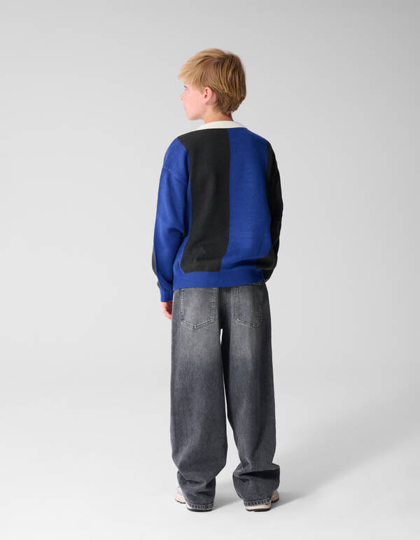 Sportlicher Strickpullover Dunkelblau SHOEBY BOYS