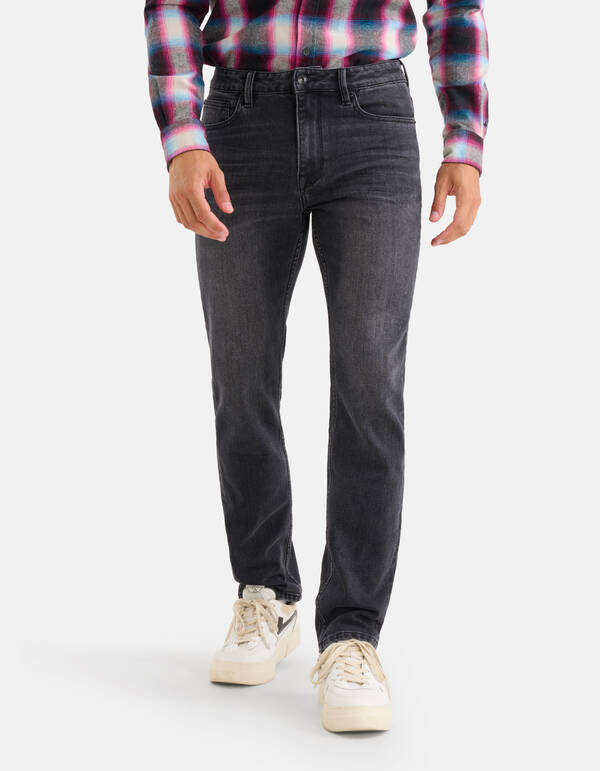Gewaschene Straight Jeans Schwarz L34 SHOEBY MEN
