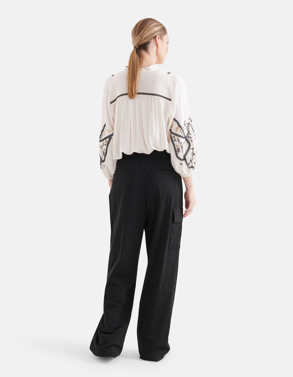 Stickerei Bluse Off White SHOEBY WOMEN
