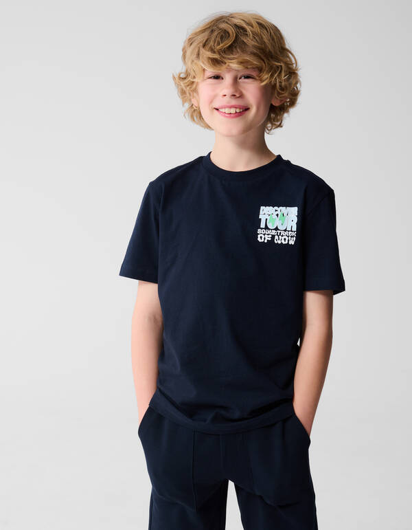 Tour Artwork T-shirt Dunkelblau SHOEBY BOYS