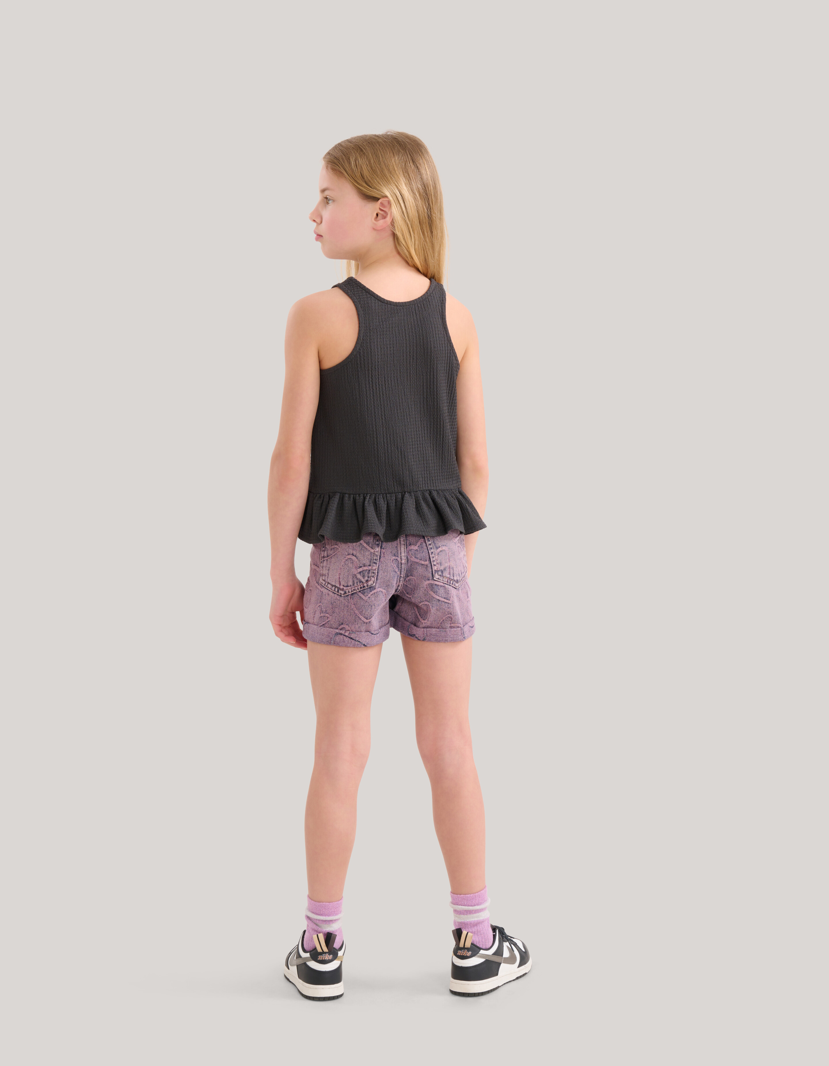 Structuur Singlet Donkergrijs SHOEBY GIRLS