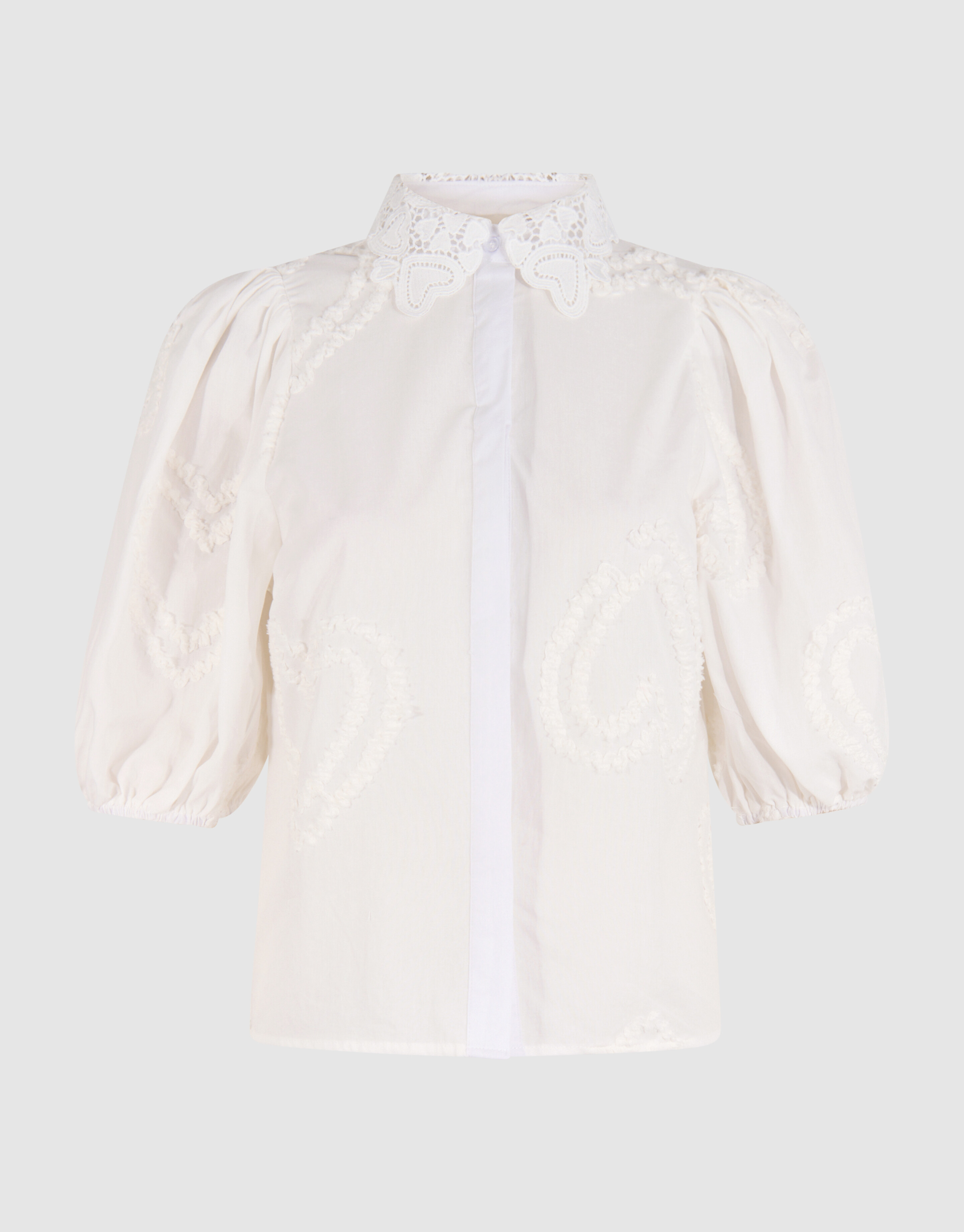 Puff Heart Top Weiß SHOEBY WOMEN