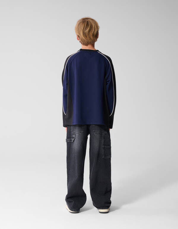 Carpenter-Jeans in Ultra-Baggy-Passform, Dunkelgra SHOEBY BOYS