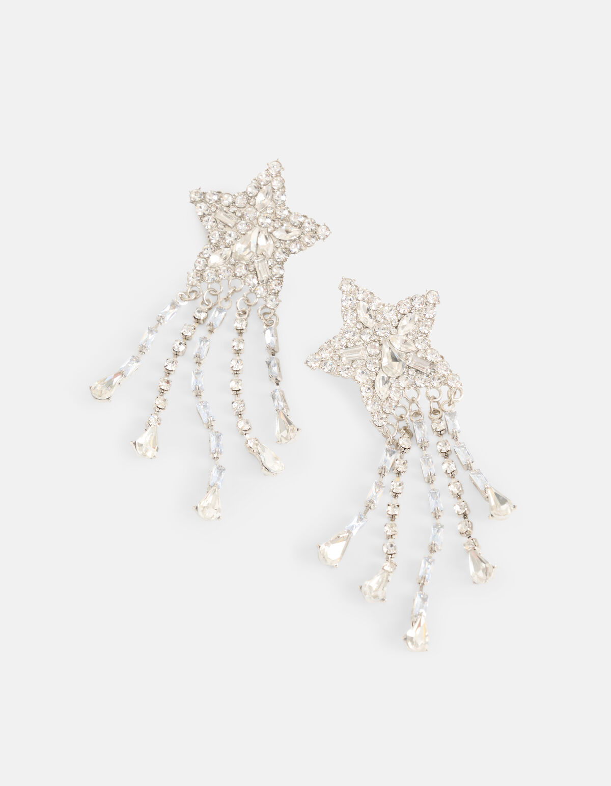 Strass-Stern-Ohrringe Silber von Lizzy SHOEBY ACCESSOIRES