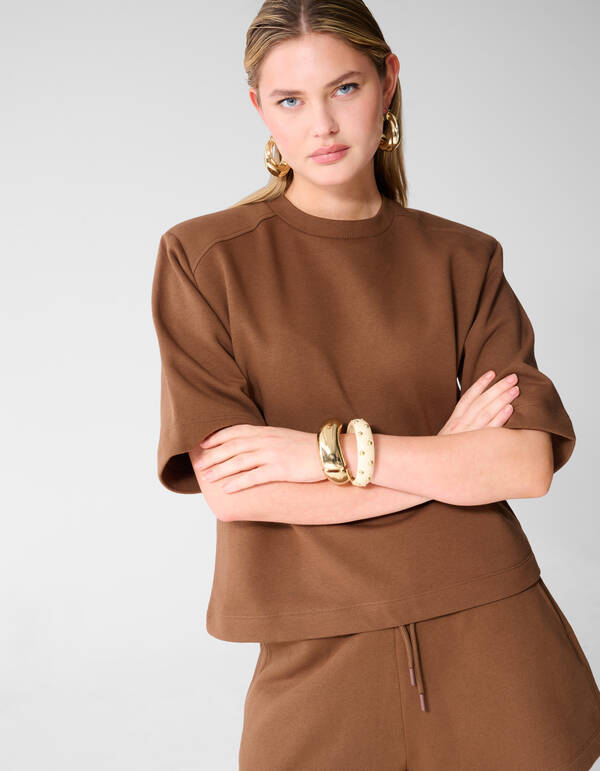 Oversized Sweatshirt T-Shirt Braun SHOEBY WOMEN