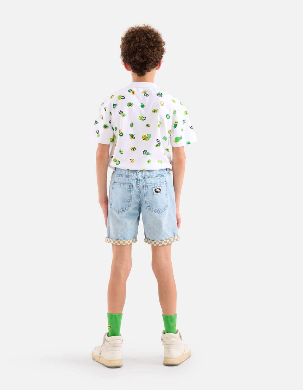 Artwork Denim Short Bleached By Dylan SHOEBY BOYS
