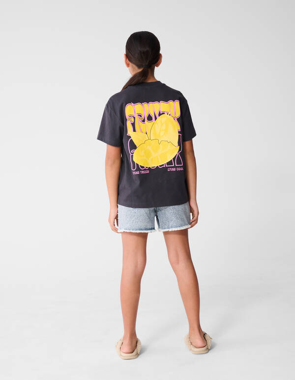 Fruity Artwork T-Shirt Dunkelgrau SHOEBY GIRLS