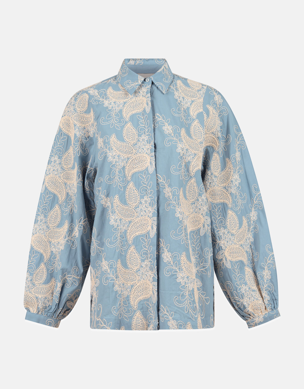 Embroidery Blouse Blauw By Mieke SHOEBY WOMEN