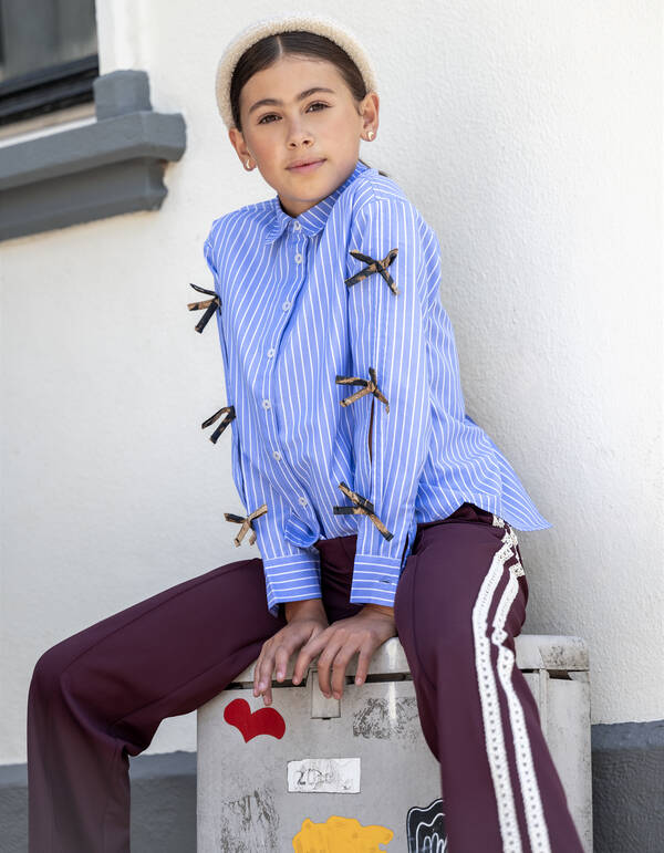 Sportliche Hose mit weitem Bein Dunkelrot SHOEBY GIRLS