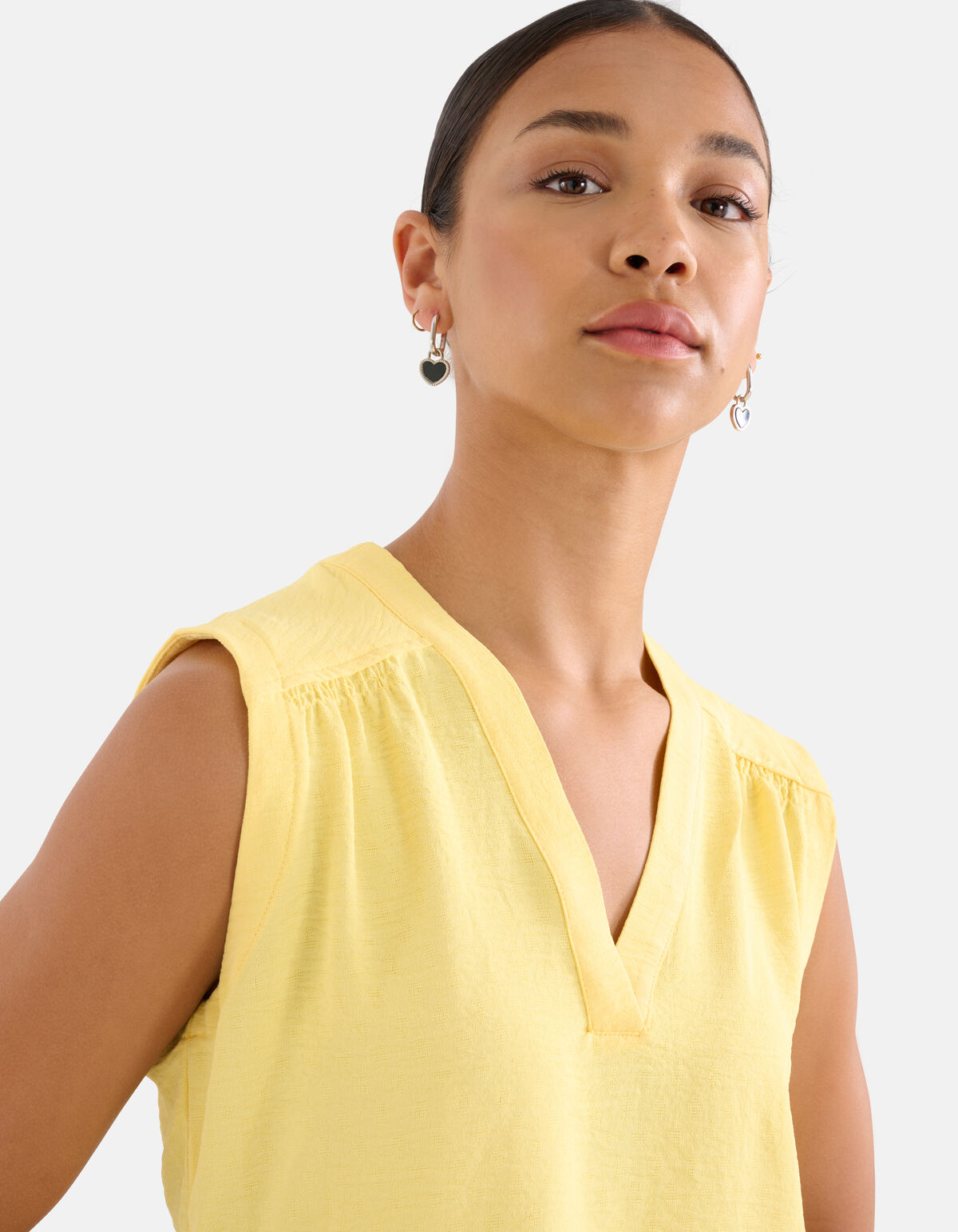 Jacquard-Top Gelb SHOEBY WOMEN
