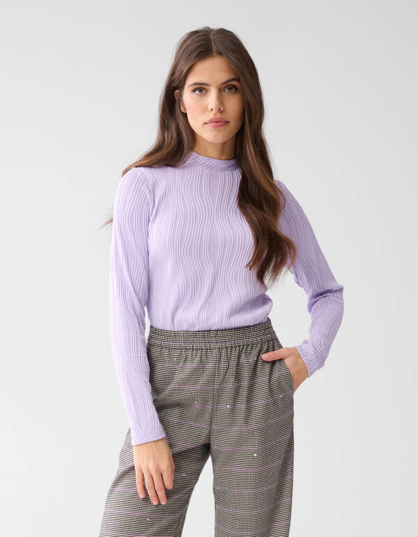 Swirl Crinkle Top Hellviolett SHOEBY WOMEN