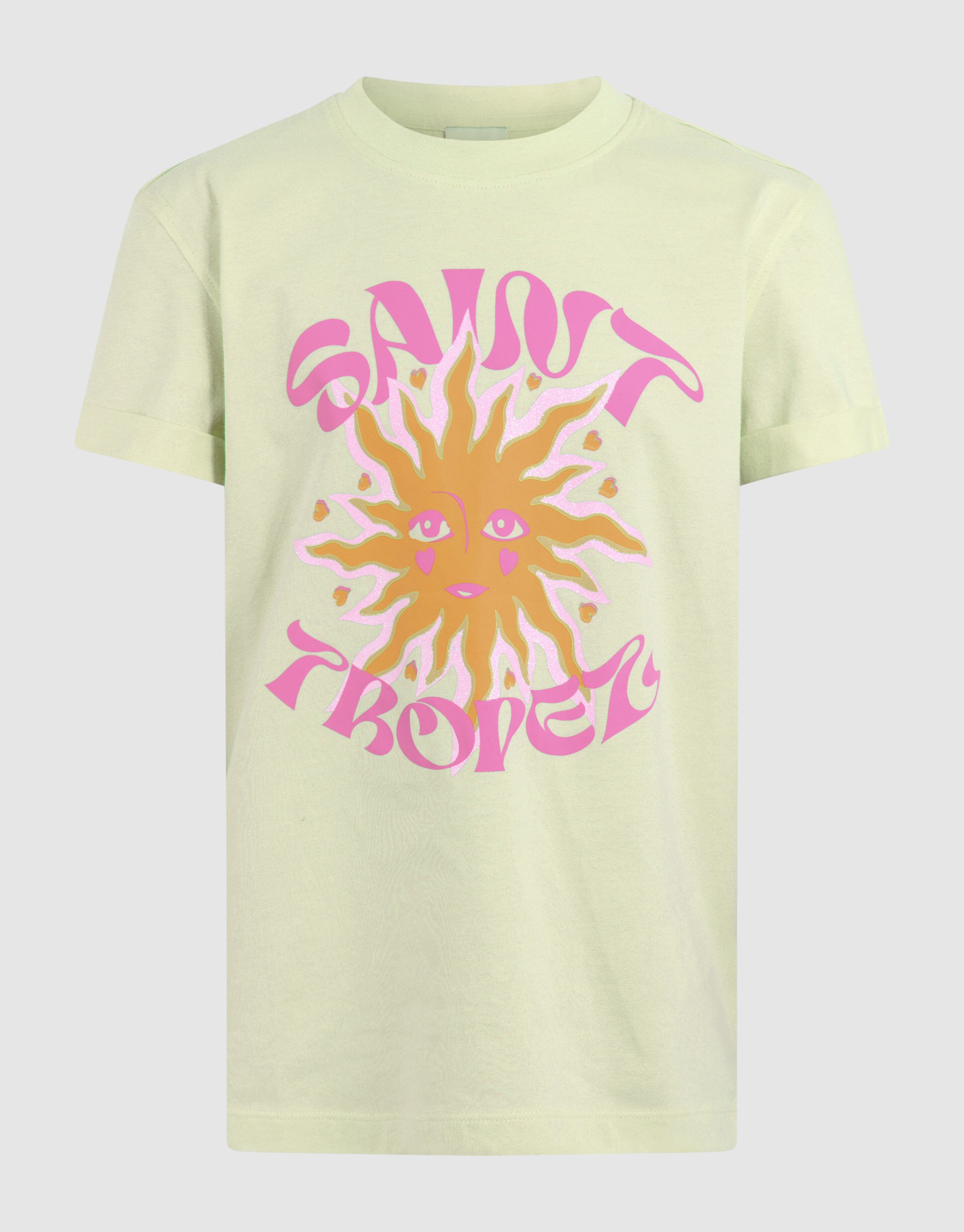 Saint Tropez Artwork T-shirt Hellgrün SHOEBY GIRLS