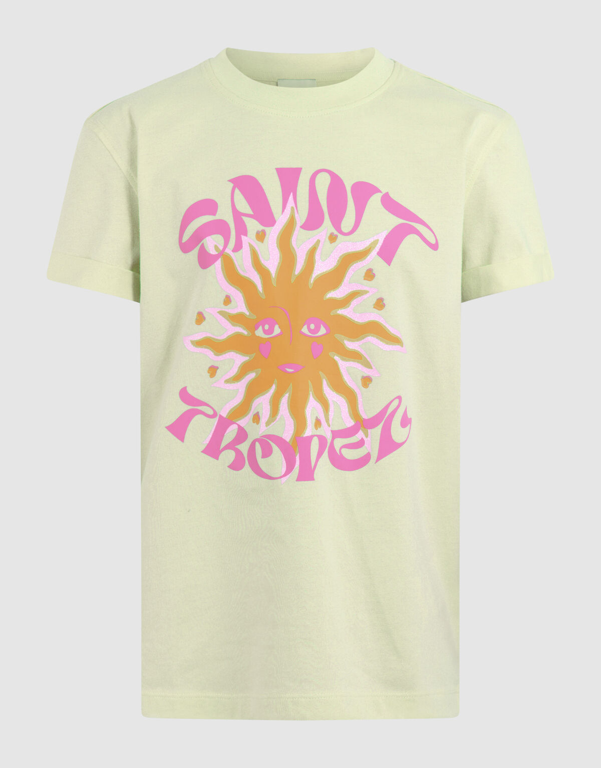 Saint Tropez Artwork T-shirt Hellgrün SHOEBY GIRLS