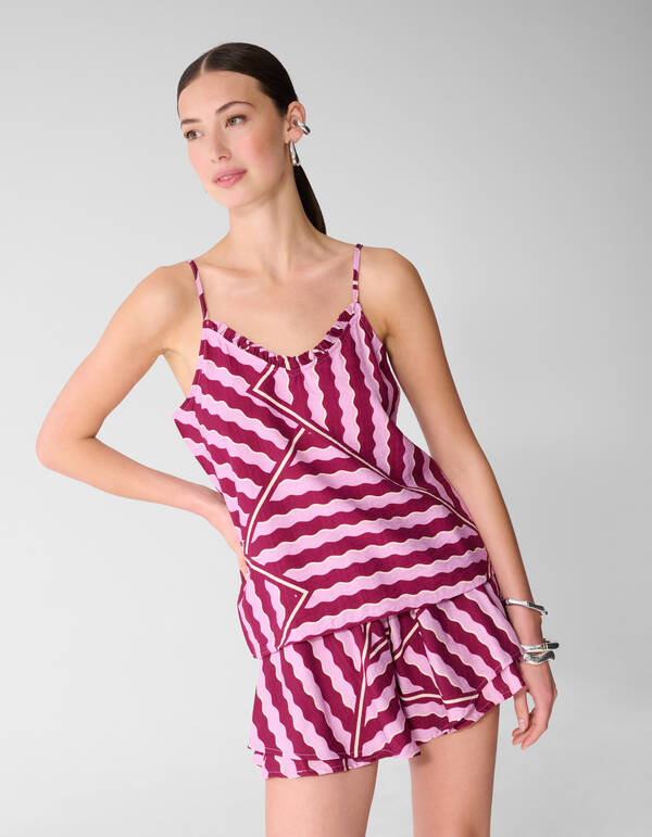 Singlet mit Wellenmuster Rosa/Lila SHOEBY WOMEN