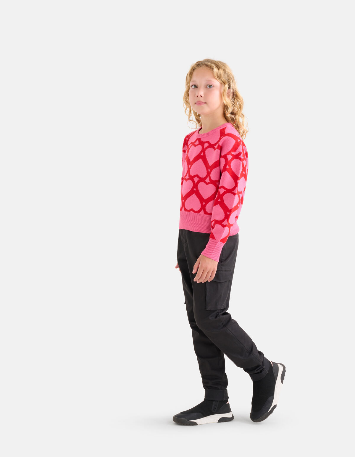 Bedruckter Jacquard-Pullover Rosa SHOEBY GIRLS