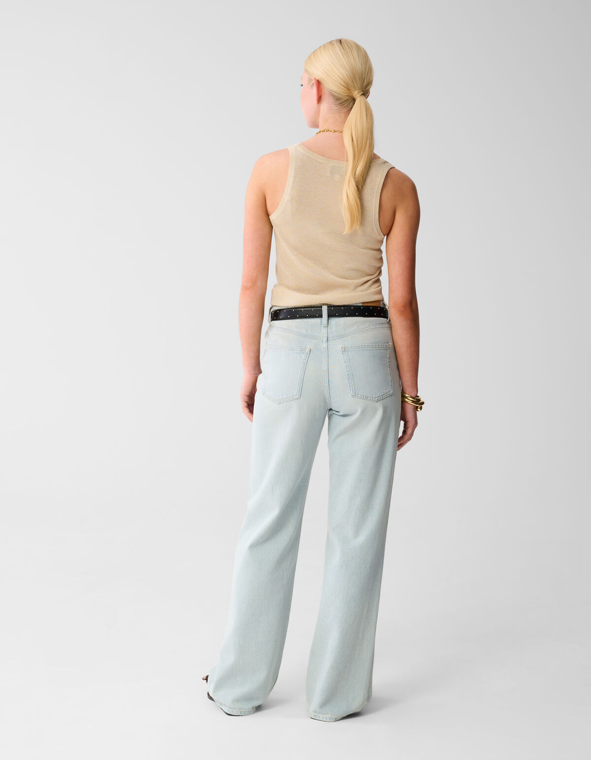 Glitzer-Tank-Top Sand SHOEBY WOMEN