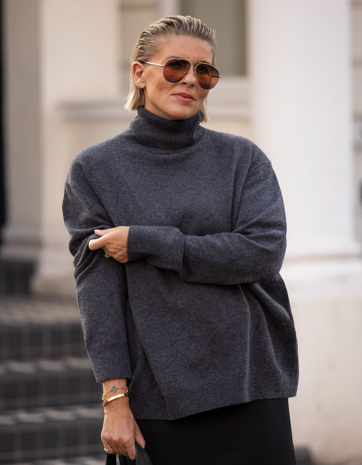 Strickrollkragenpullover Dunkelgrau By Lonneke SHOEBY WOMEN