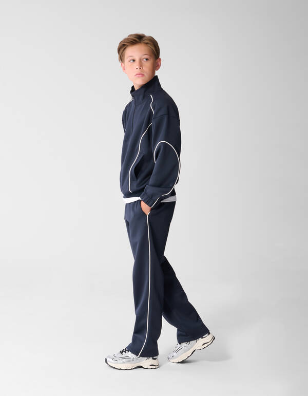 Sporty Piping Relaxed Fit Hose Dunkelblau SHOEBY BOYS
