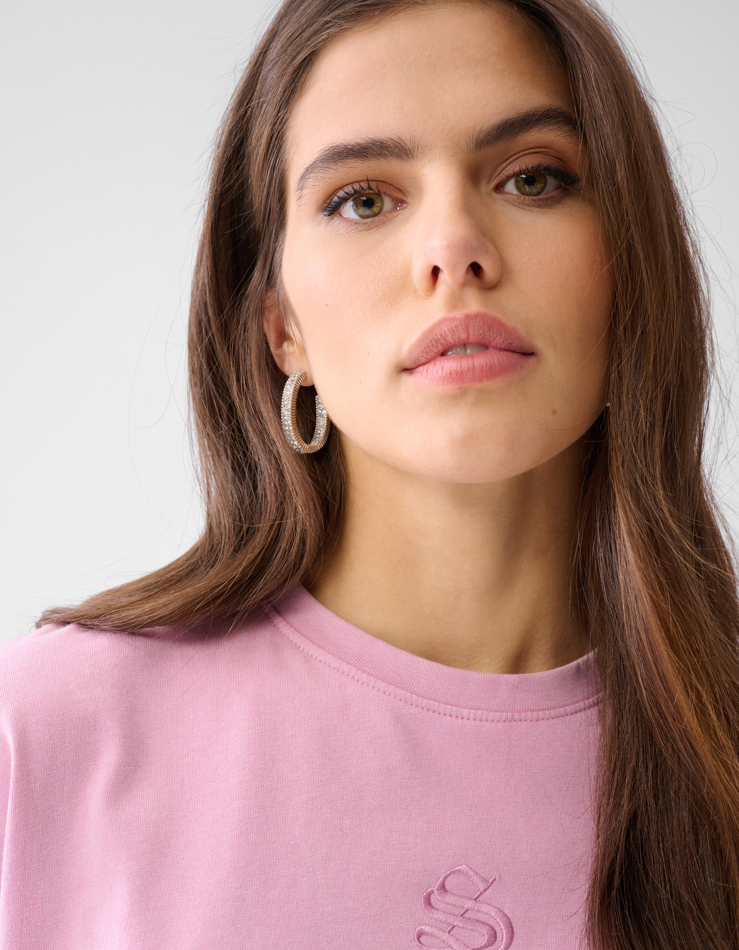 Gewaschenes Logo-T-Shirt Hellrosa SHOEBY WOMEN