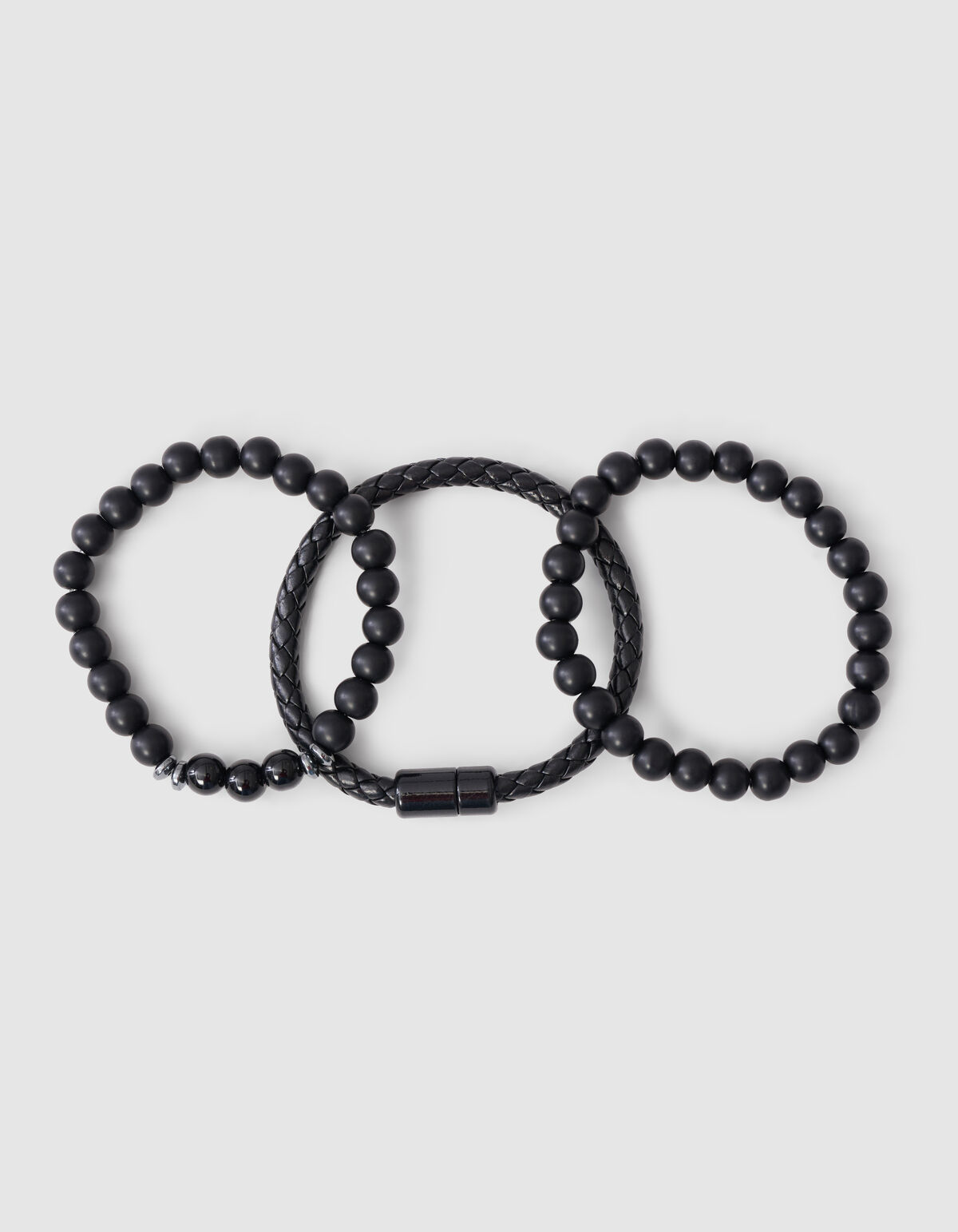 Perlenarmband-Set Zwart SHOEBY MEN