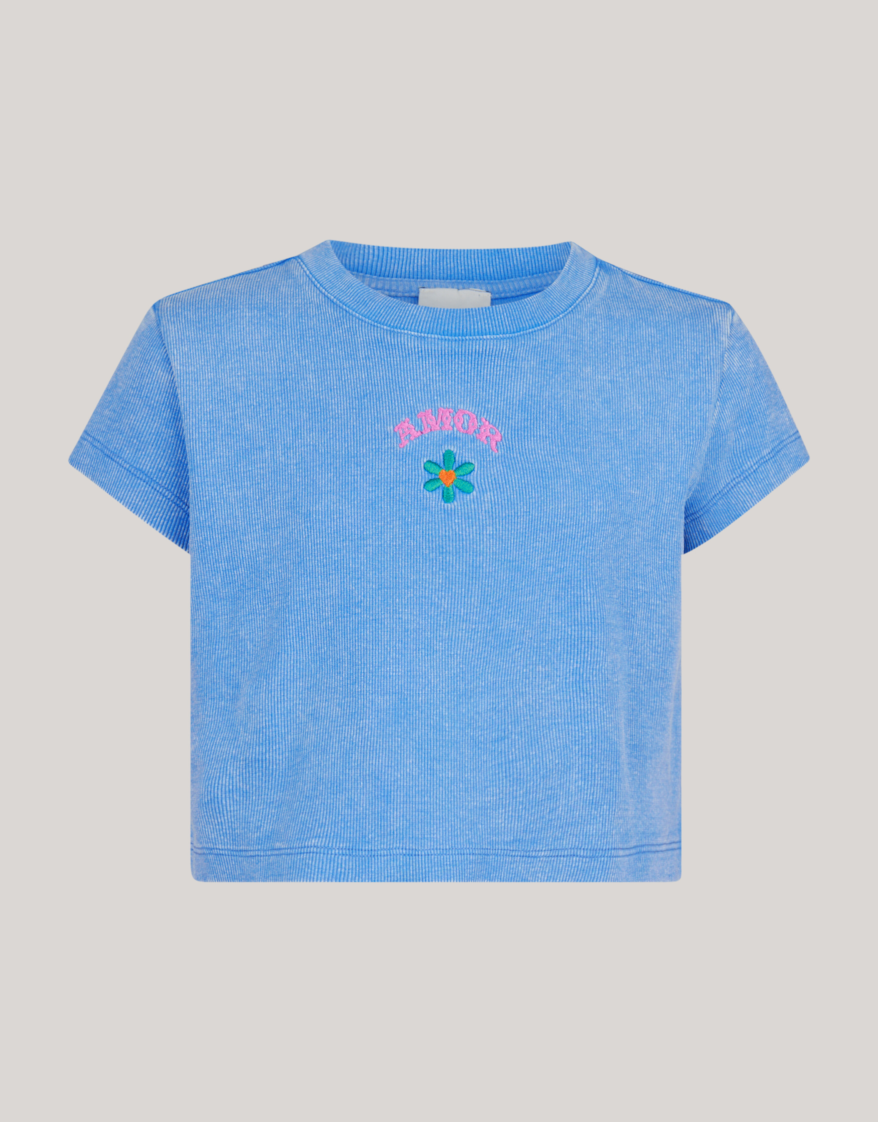 Besticktes Crop Top Blau SHOEBY GIRLS