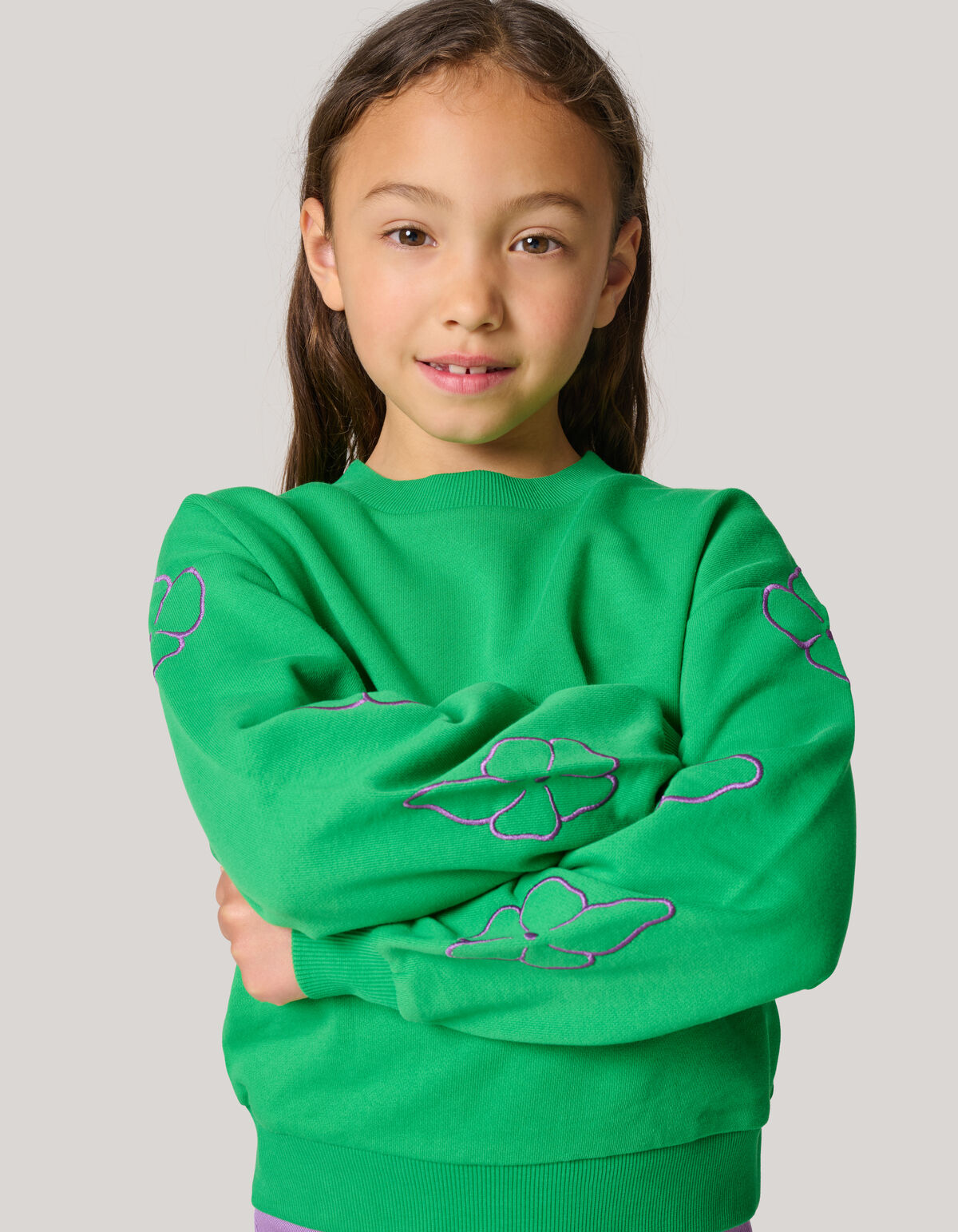 Pullover mit Stickerei Dunkelgrün SHOEBY GIRLS