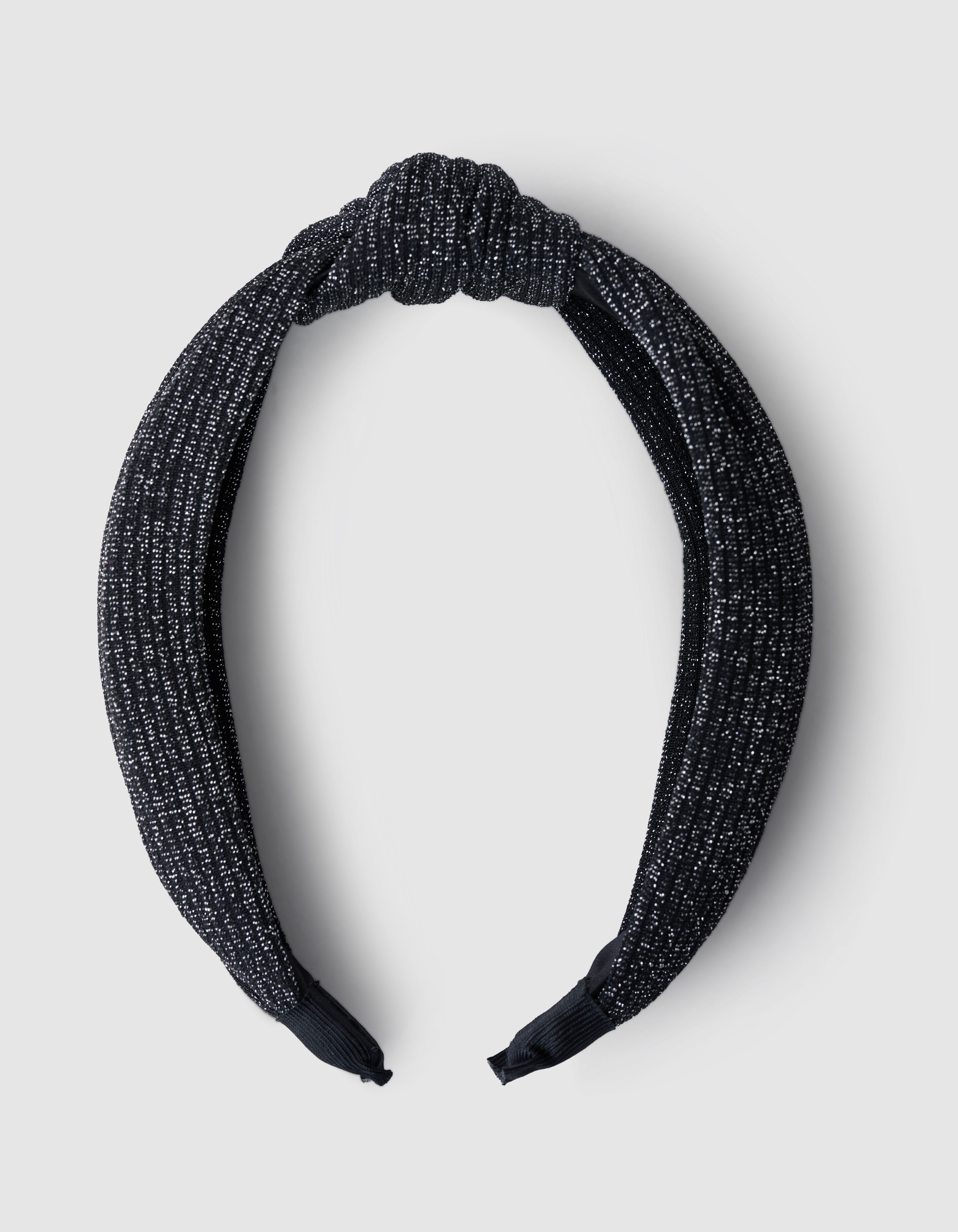 Glitzer-Knopf-Haarband Schwarz SHOEBY ACCESSOIRES