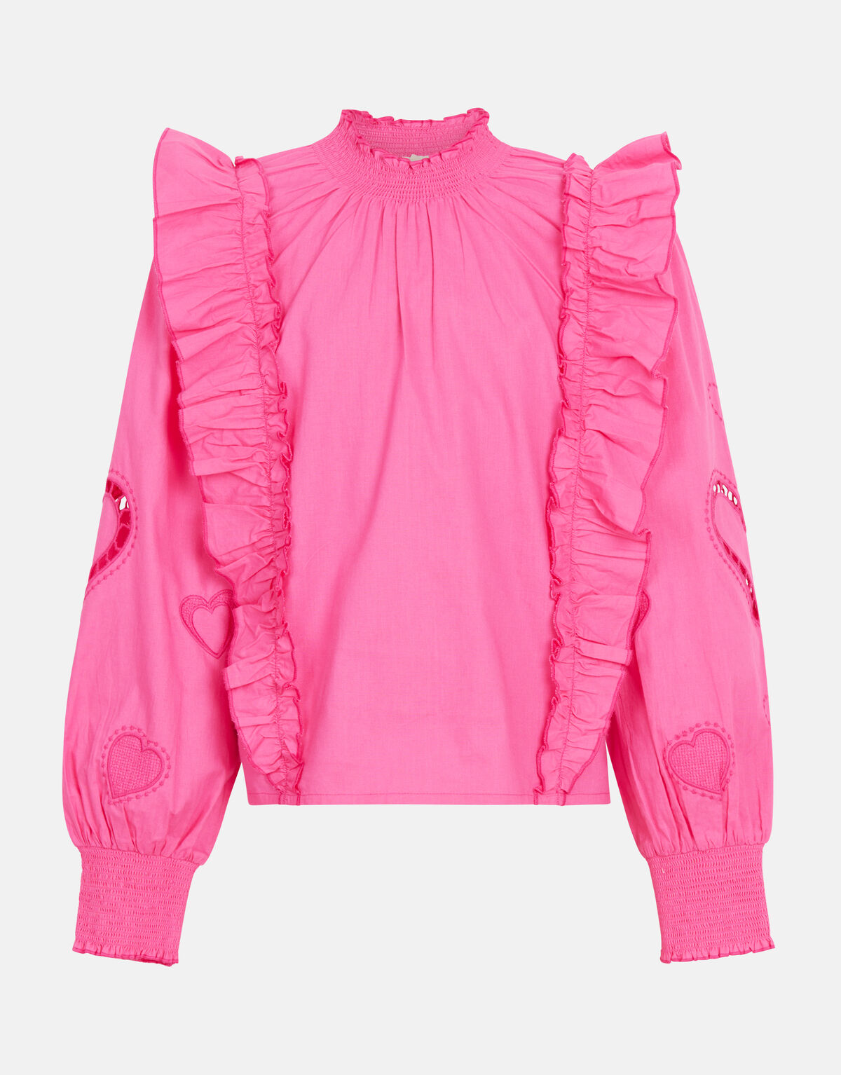 Popeline-Stickerei Bluse Rosa SHOEBY GIRLS