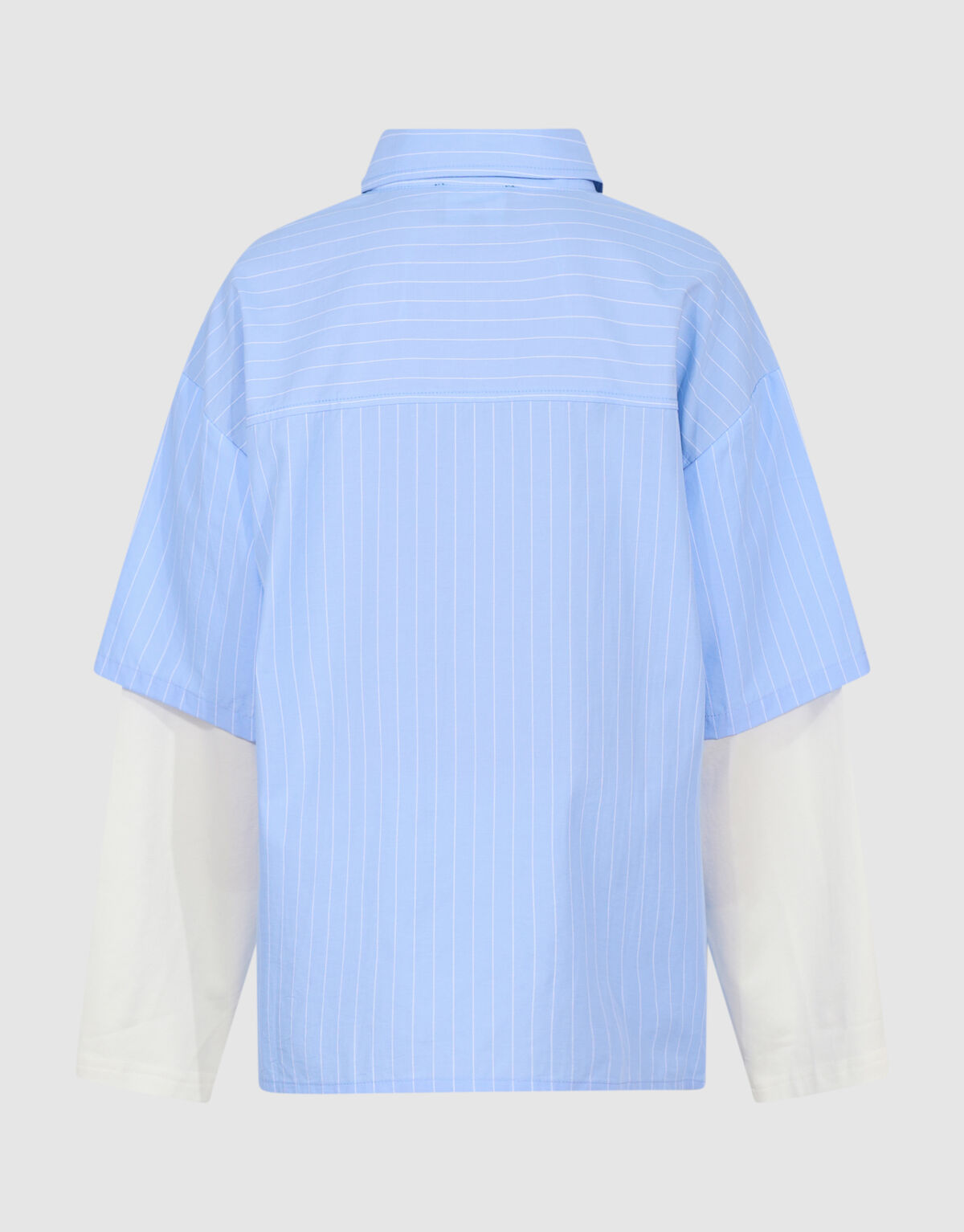 Popelinshirt Mit Doppelten &Auml;rmeln Blau SHOEBY BOYS