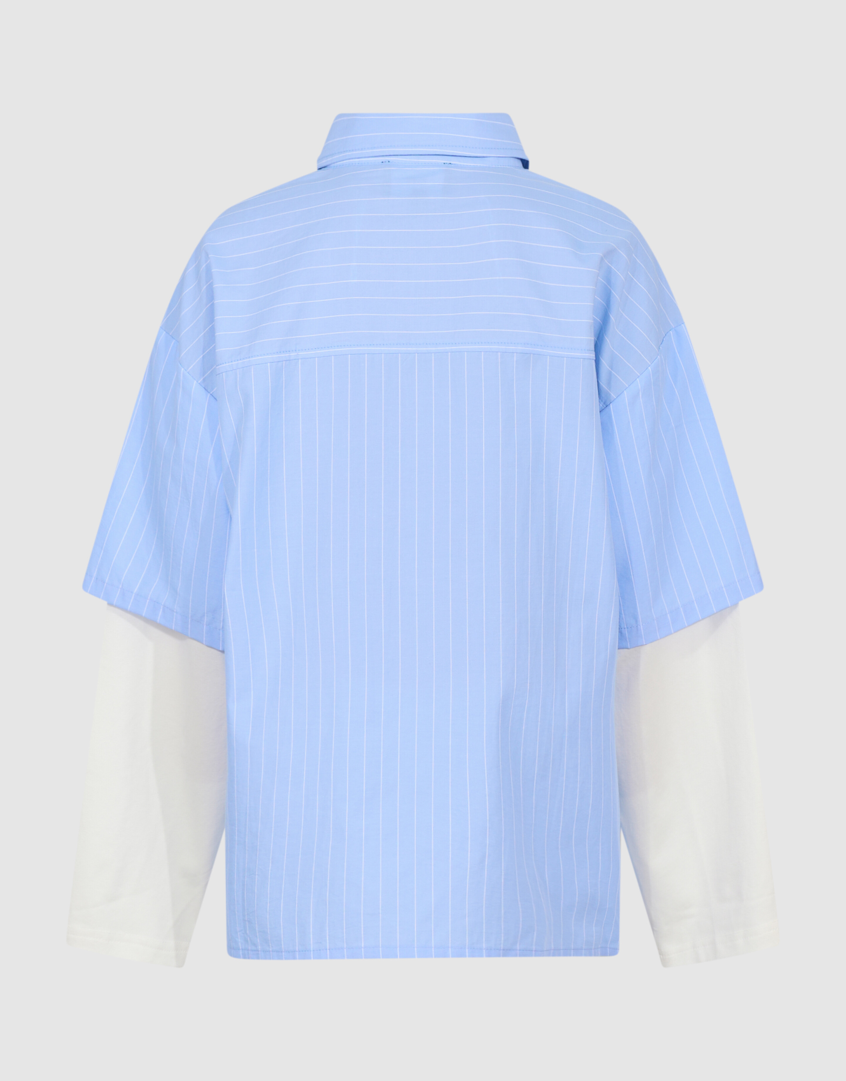 Popelinshirt Mit Doppelten &Auml;rmeln Blau SHOEBY BOYS