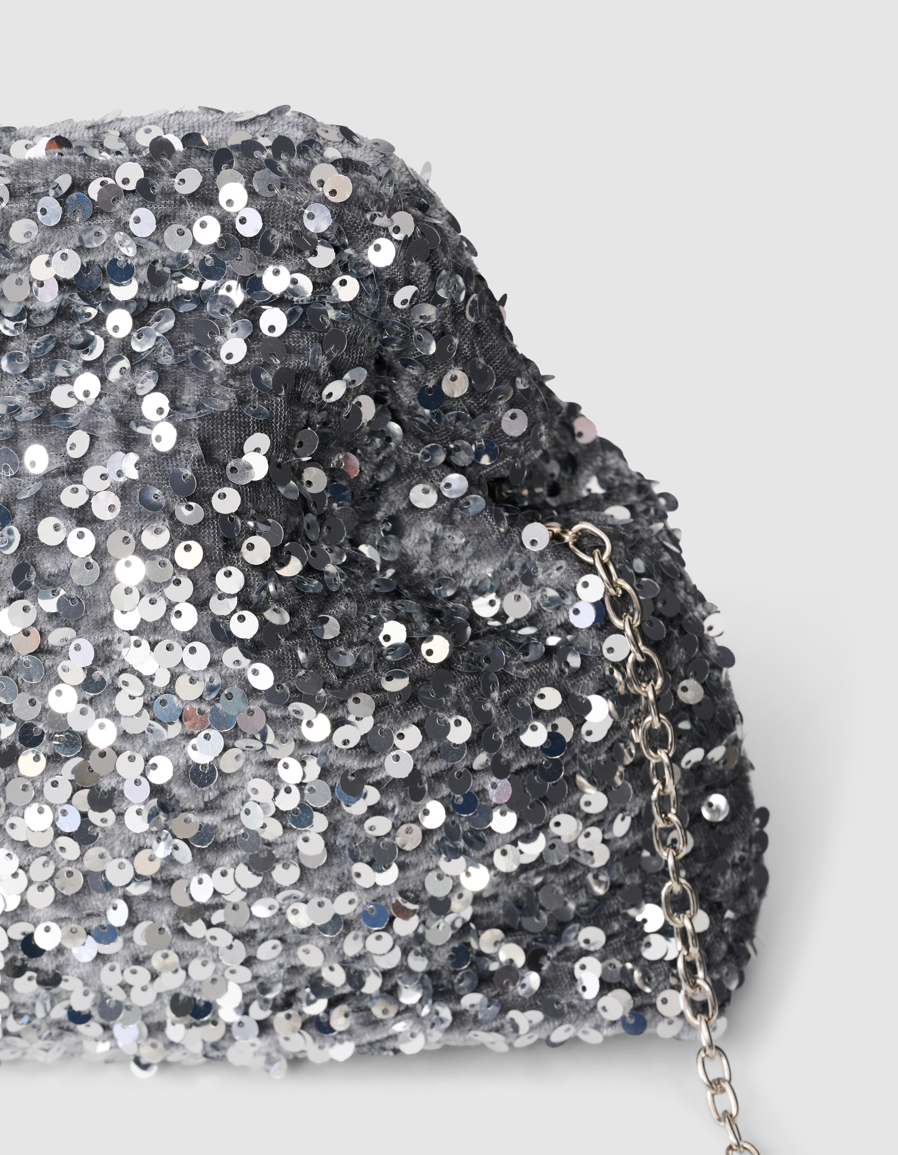 Sequin Clutch Silber SHOEBY ACCESSOIRES