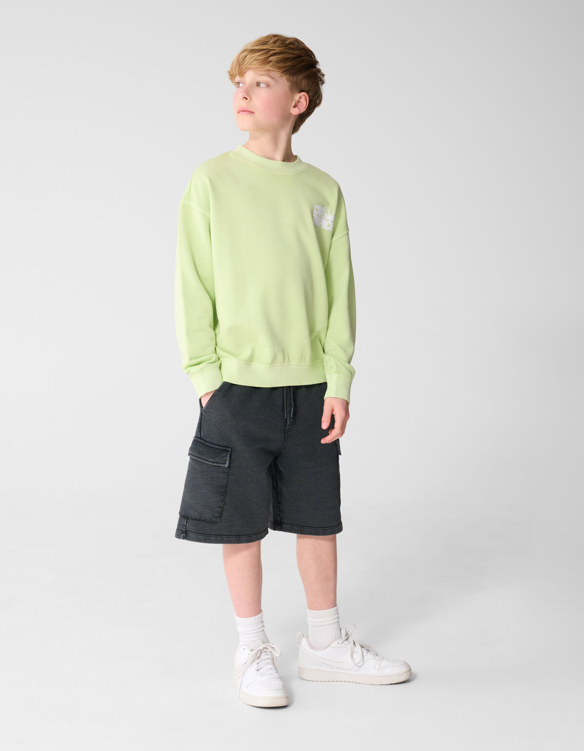 L&auml;ssige Cargo-Shorts Dunkelgrau SHOEBY BOYS