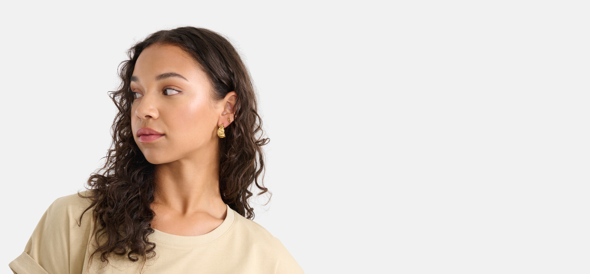 Großvolumige Ohrringe Gold SHOEBY ACCESSOIRES
