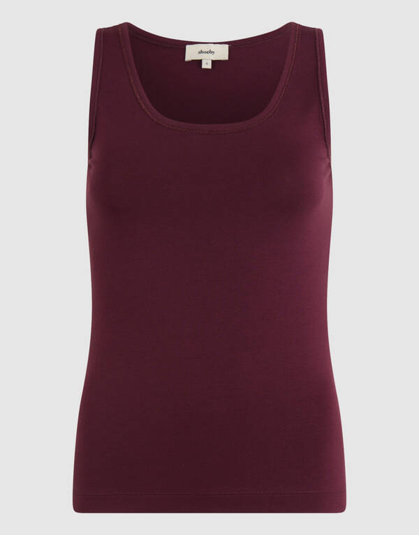 Basic Tanktop Dunkelrot SHOEBY WOMEN