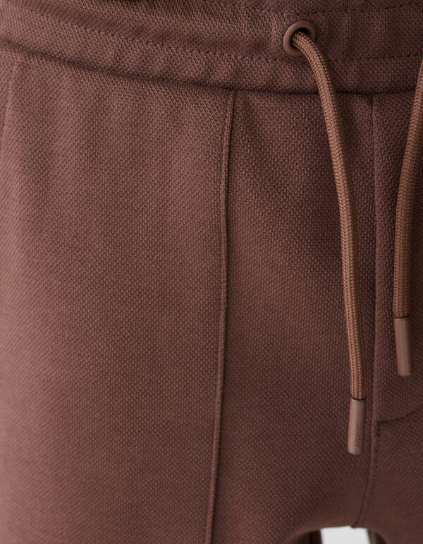 Piqu&eacute;-Short Dunkelbraun SHOEBY BOYS