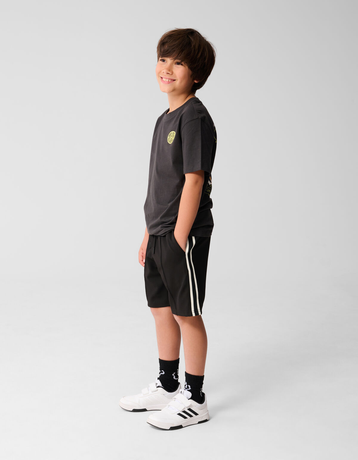 Aloha Artwork T-shirt Dunkelgrau SHOEBY BOYS