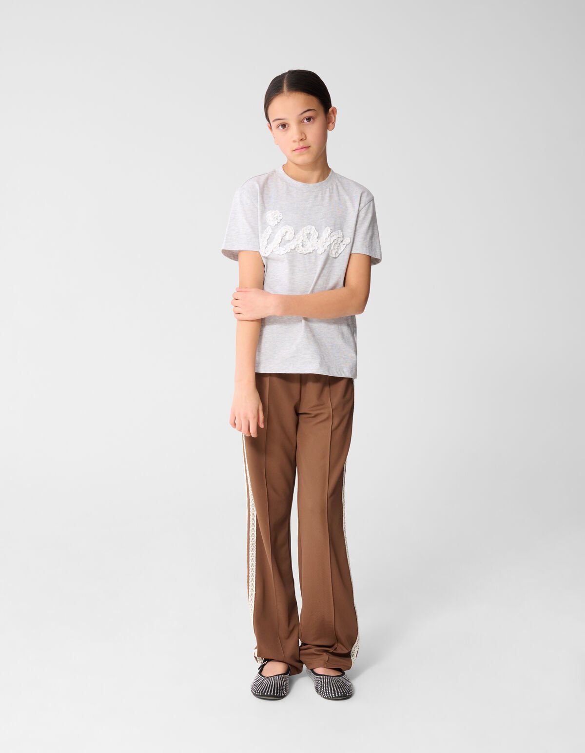 Icon Ruffle T-Shirt Hellgrau SHOEBY GIRLS