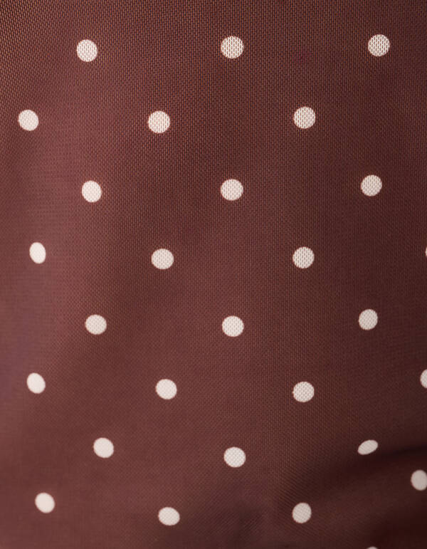 Dunkelbraunes Mesh-Dot-Top SHOEBY WOMEN