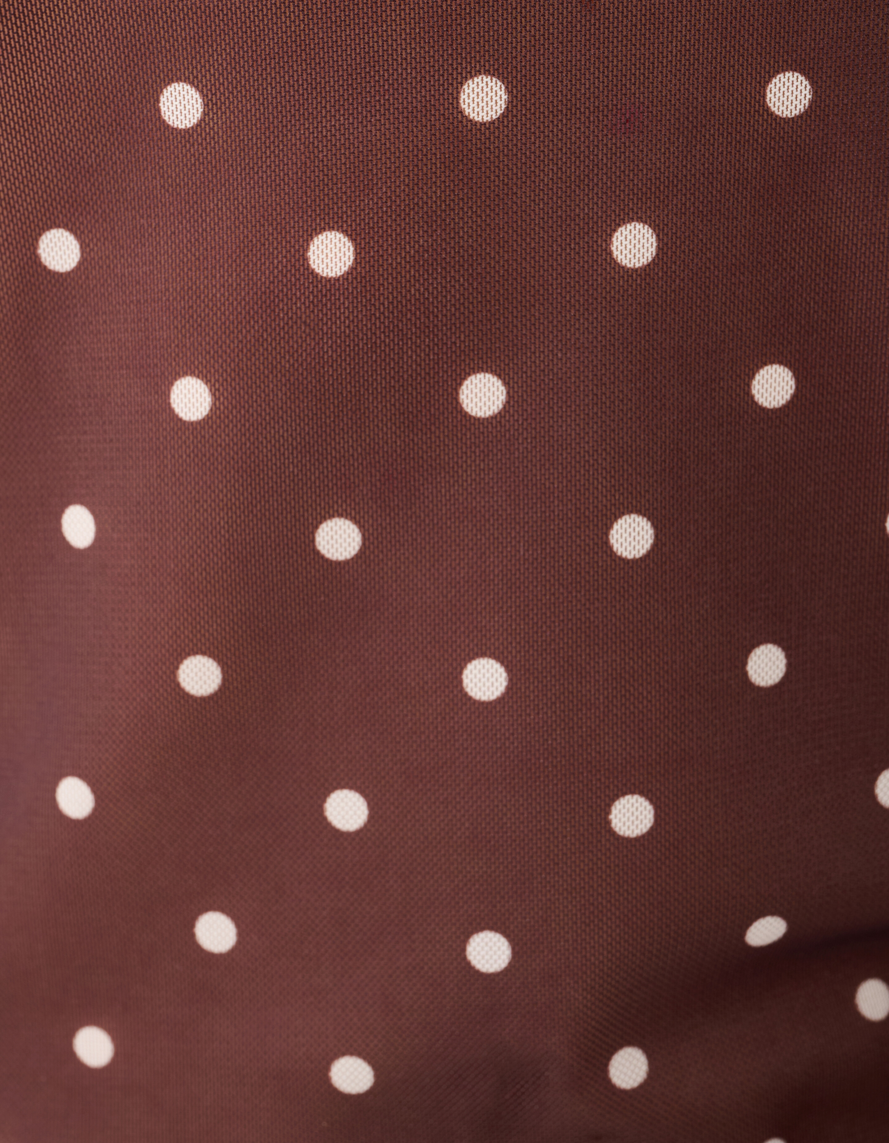 Dunkelbraunes Mesh-Dot-Top SHOEBY WOMEN