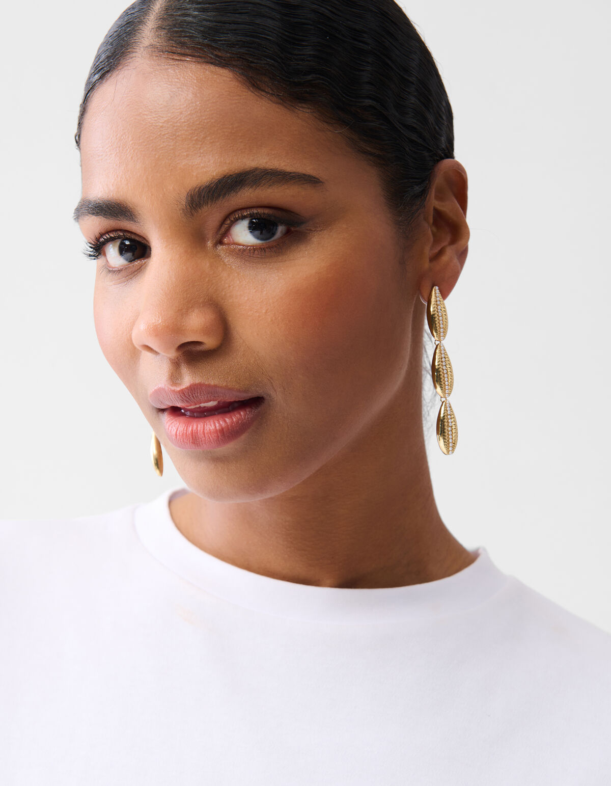 Muschel-Ohrringe Gold SHOEBY ACCESSOIRES