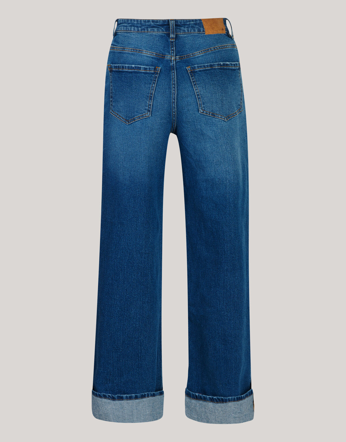 Weit geschnittene Turn Up Jeans Mediumstone von Mi SHOEBY WOMEN