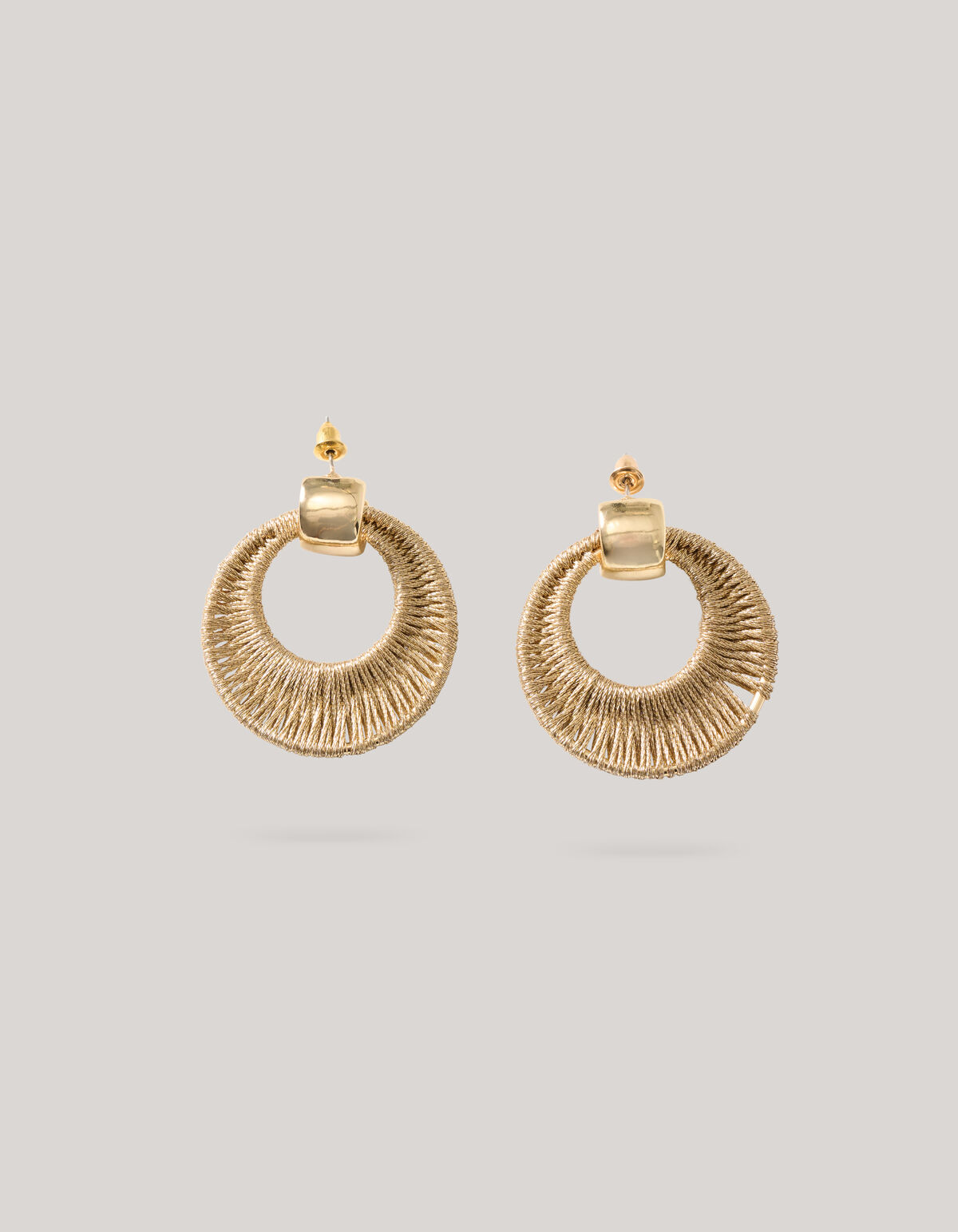 Runde Seil-Ohrringe Gold SHOEBY ACCESSOIRES