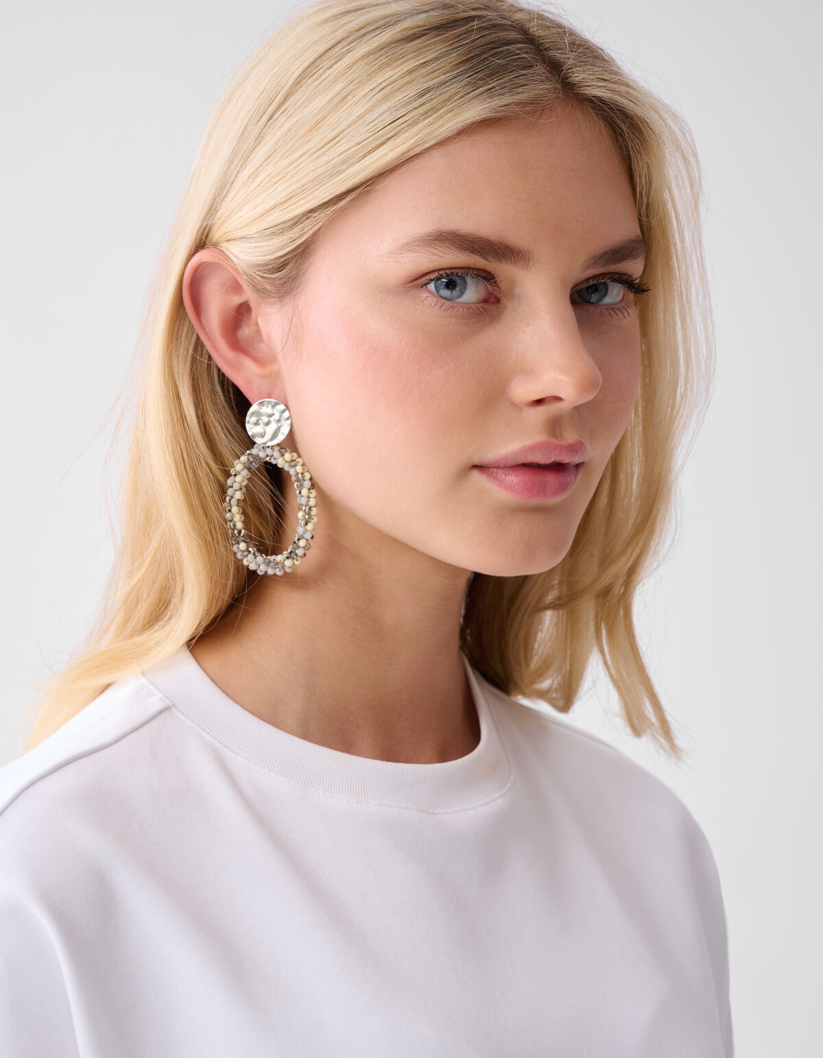 Multi Perlen Ohrringe Silber SHOEBY ACCESSOIRES