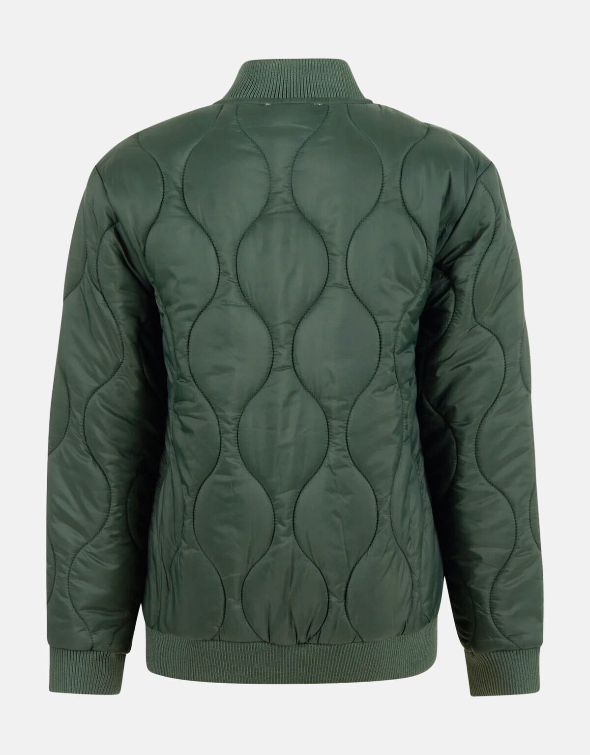 Gewellte wattierte Jacke Dunkelgrün SHOEBY BOYS