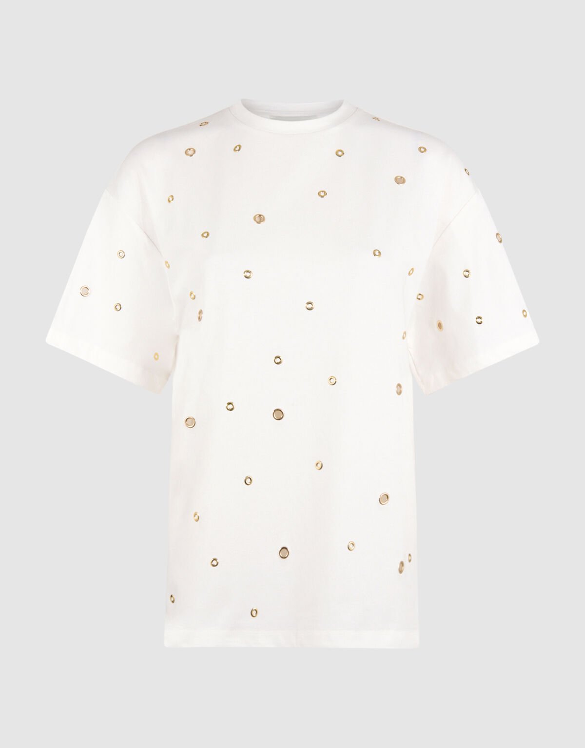 Oversized T-Shirt mit &Ouml;sen Wei&szlig; SHOEBY WOMEN