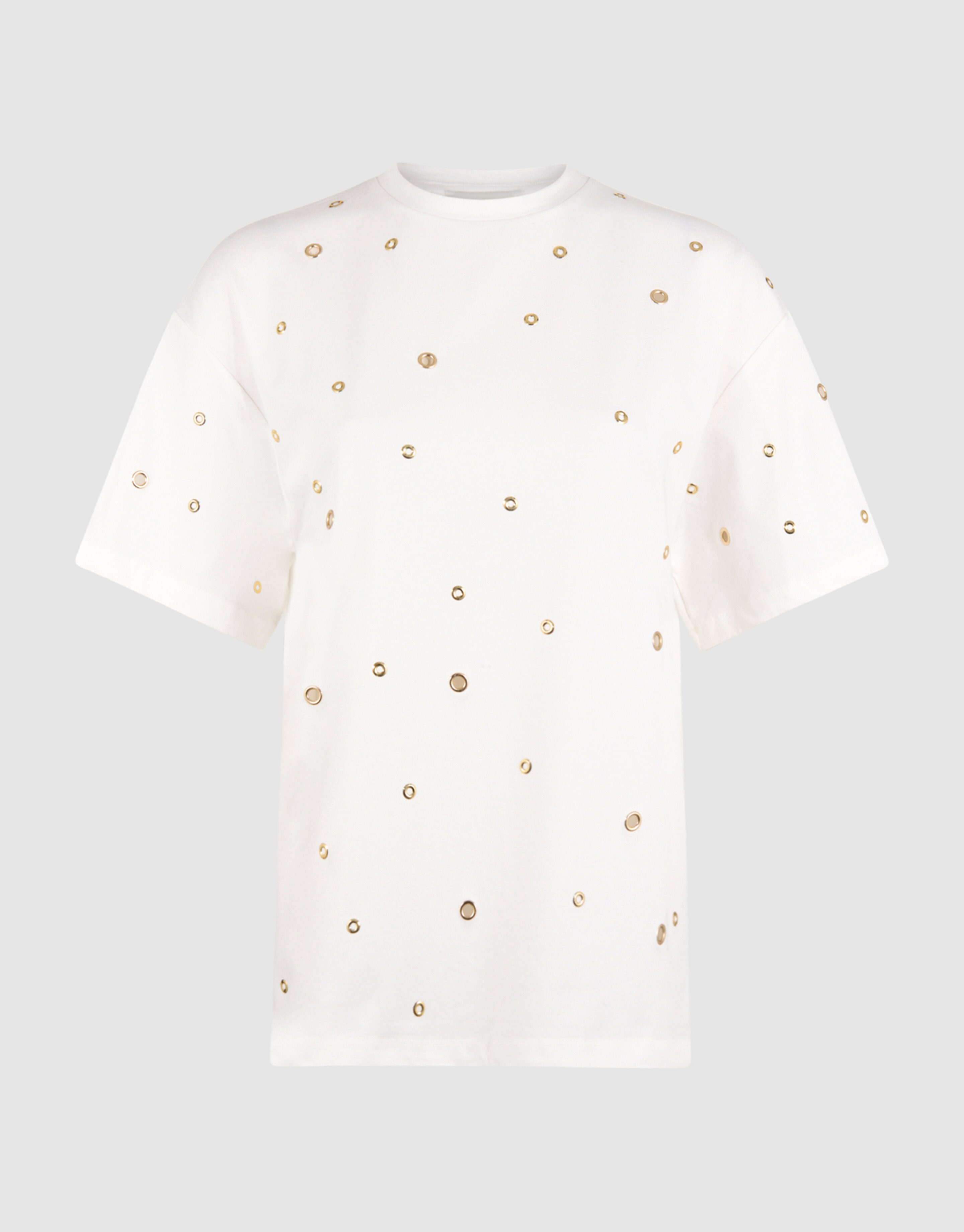 Oversized T-Shirt mit &Ouml;sen Wei&szlig; SHOEBY WOMEN