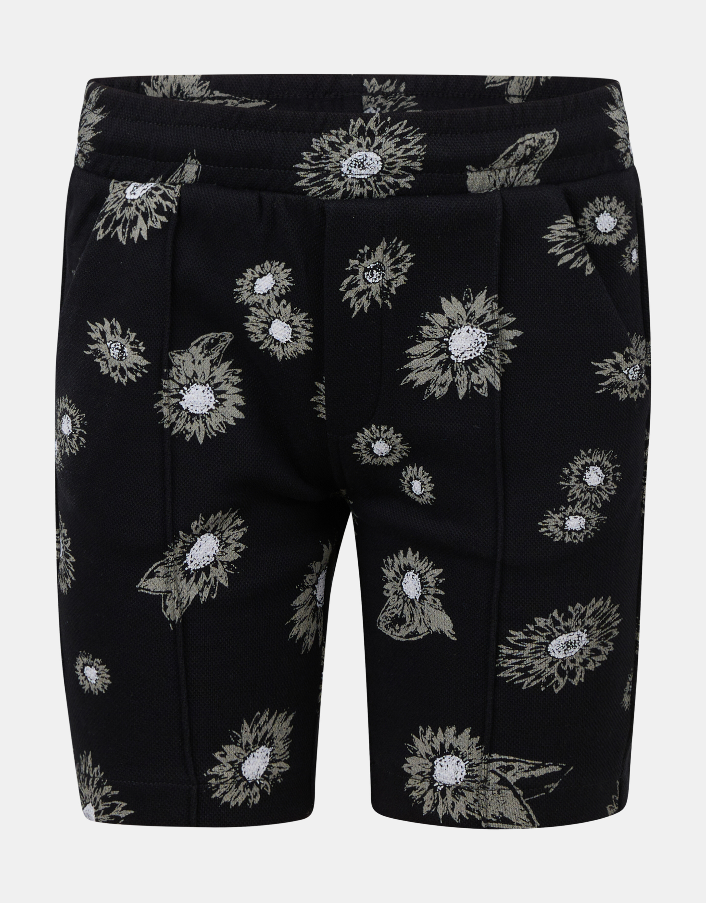 Shorts mit grafischem Blumendruck Schwarz JILL&MITCH