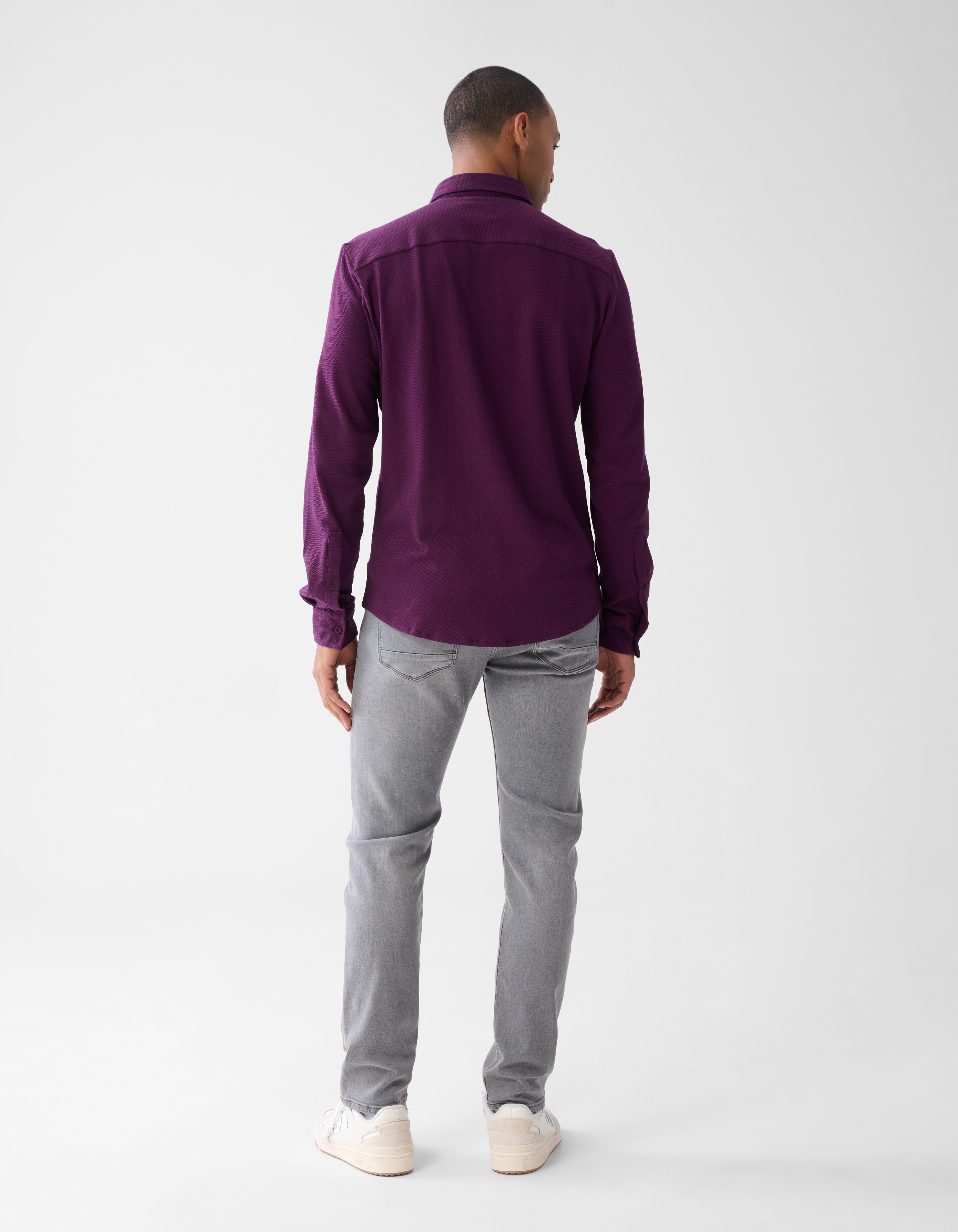 Struktur-Hemd weinrot SHOEBY MEN