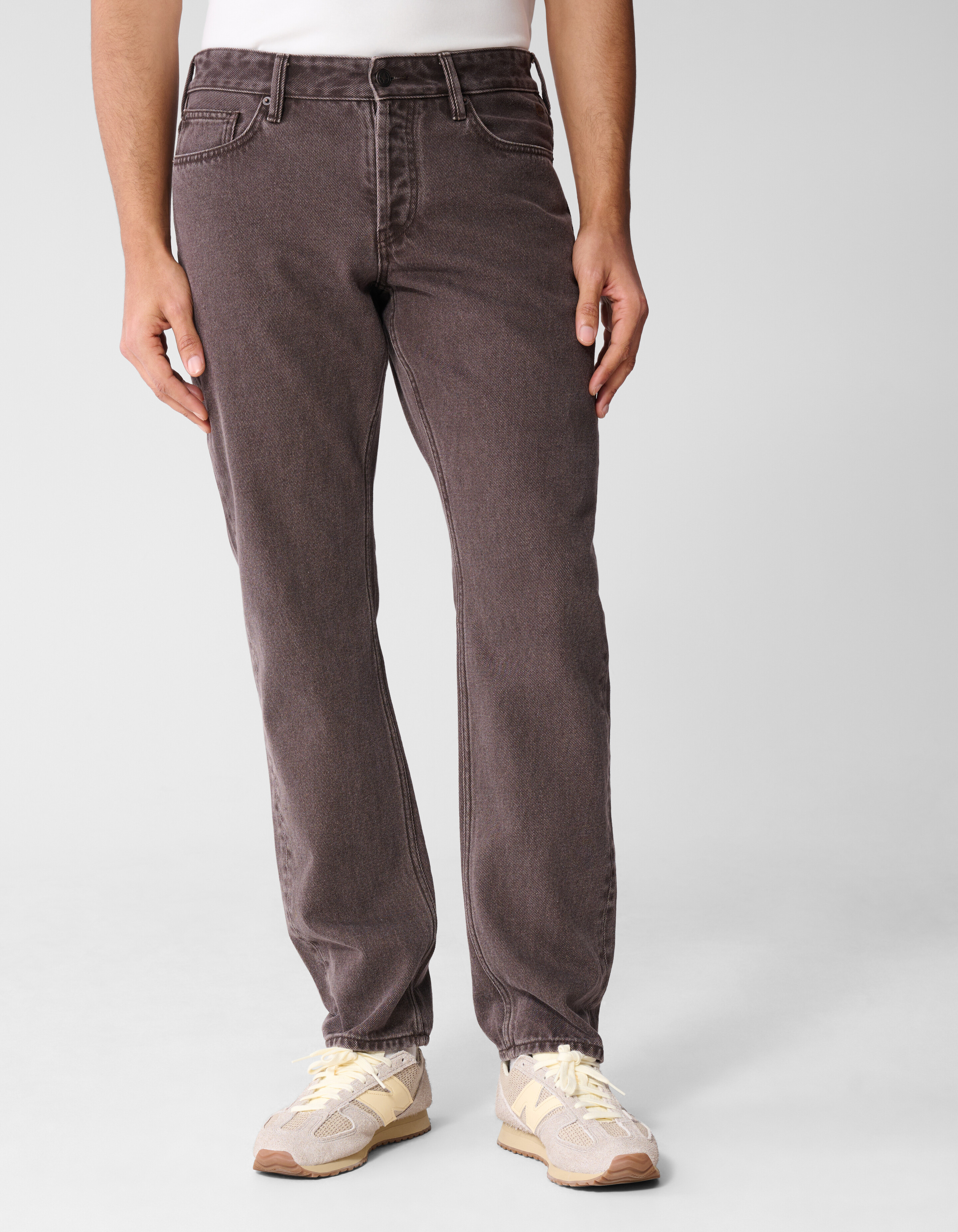 Straight Fit Hose Gewaschen Dunkelbraun SHOEBY MEN