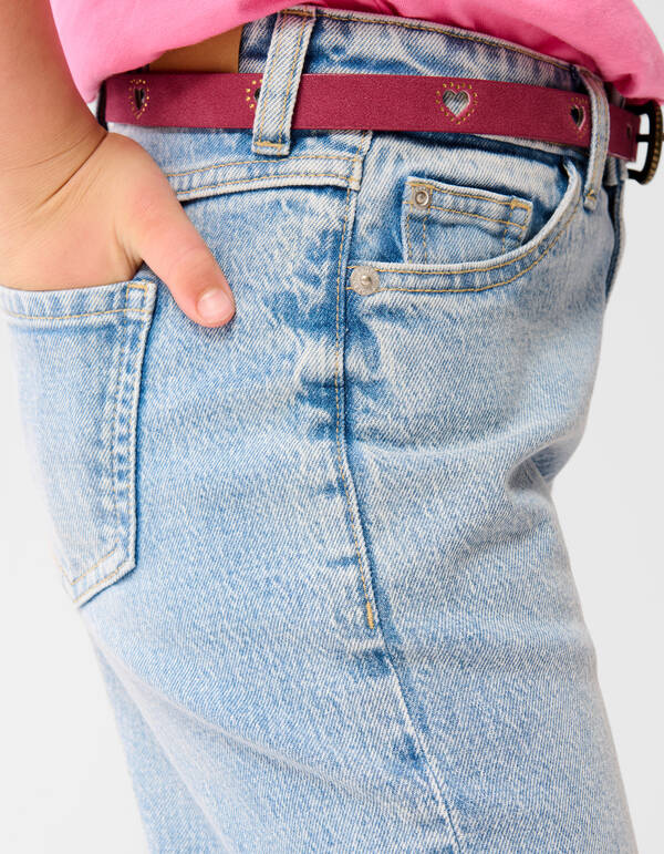 Wide Leg Fit Jeans Blau SHOEBY GIRLS